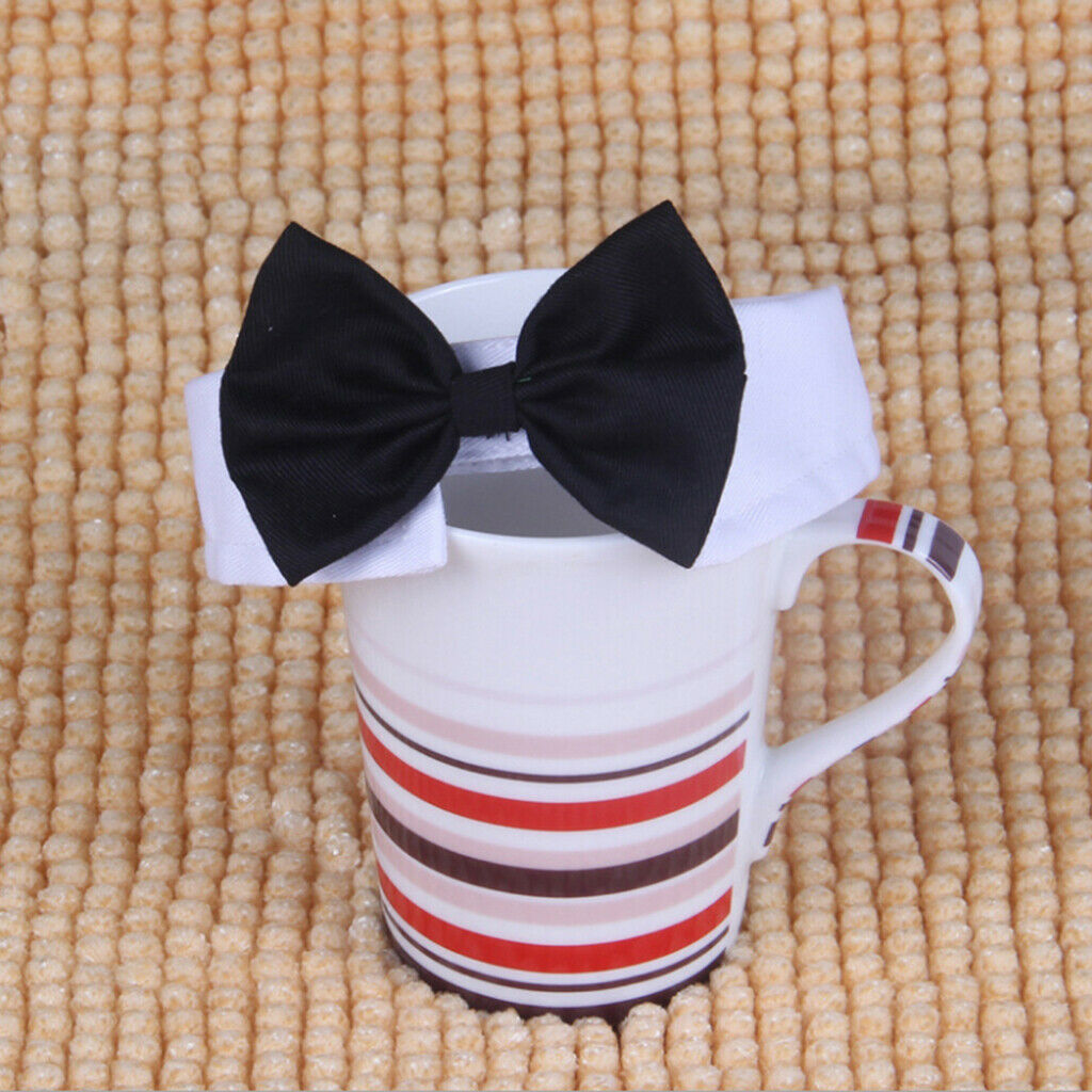 Adjustable Pet Dog Cat Bowknot Tie Christmas Holiday Party Collar White_L