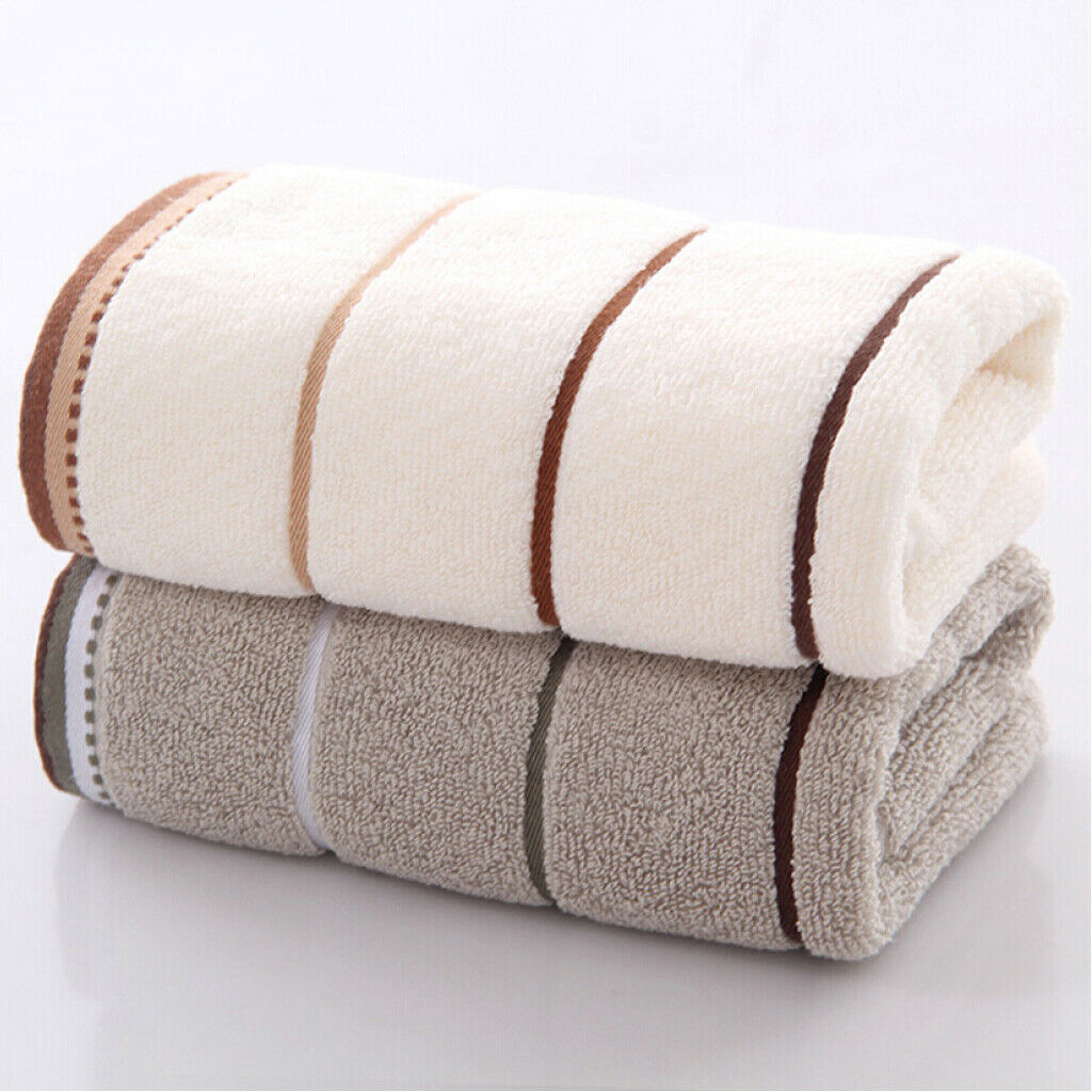 Set of 2 Thicken 100% Cotton Towels Hand Face Hair Spa Washcloths Couple 13x29''