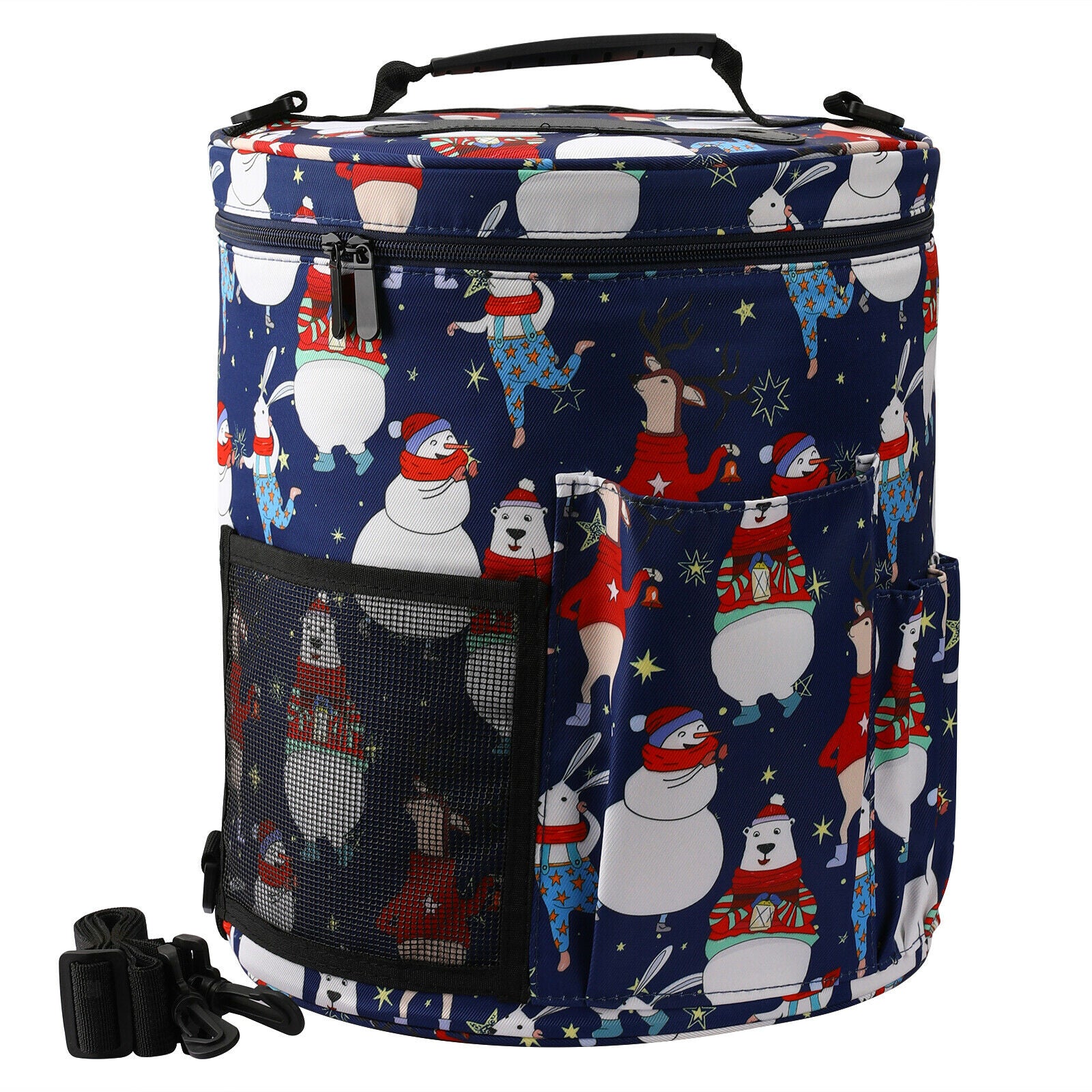 Knitting Bag Yarn Tote Crochet Hooks Storage Organizers for Project Supplies