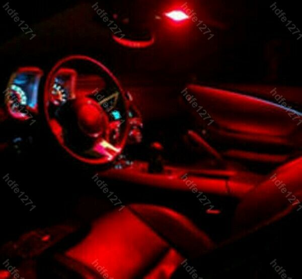 11x Red LED Lights Interior Package T10 31mm Map Dome License Plate Light