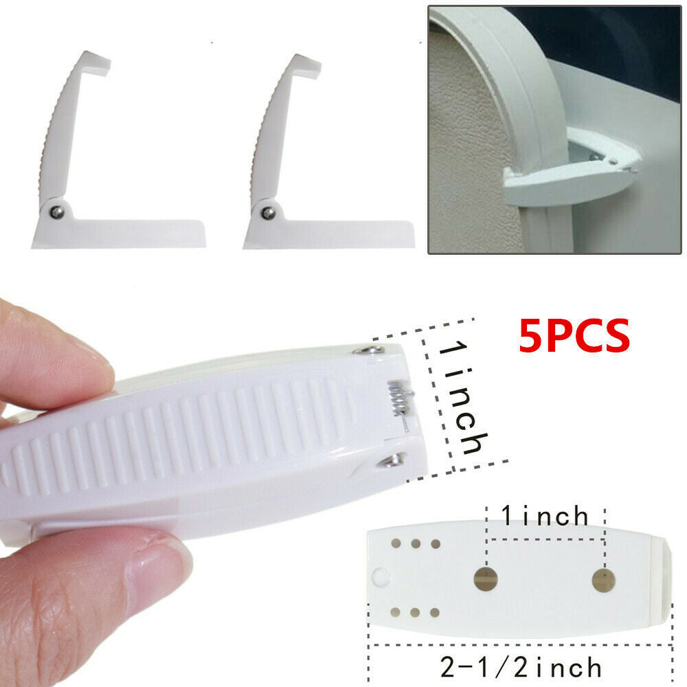 5PCS ABS Plastic RV Baggage Door Clips/Catch Compartment Latch Holder RV Camper