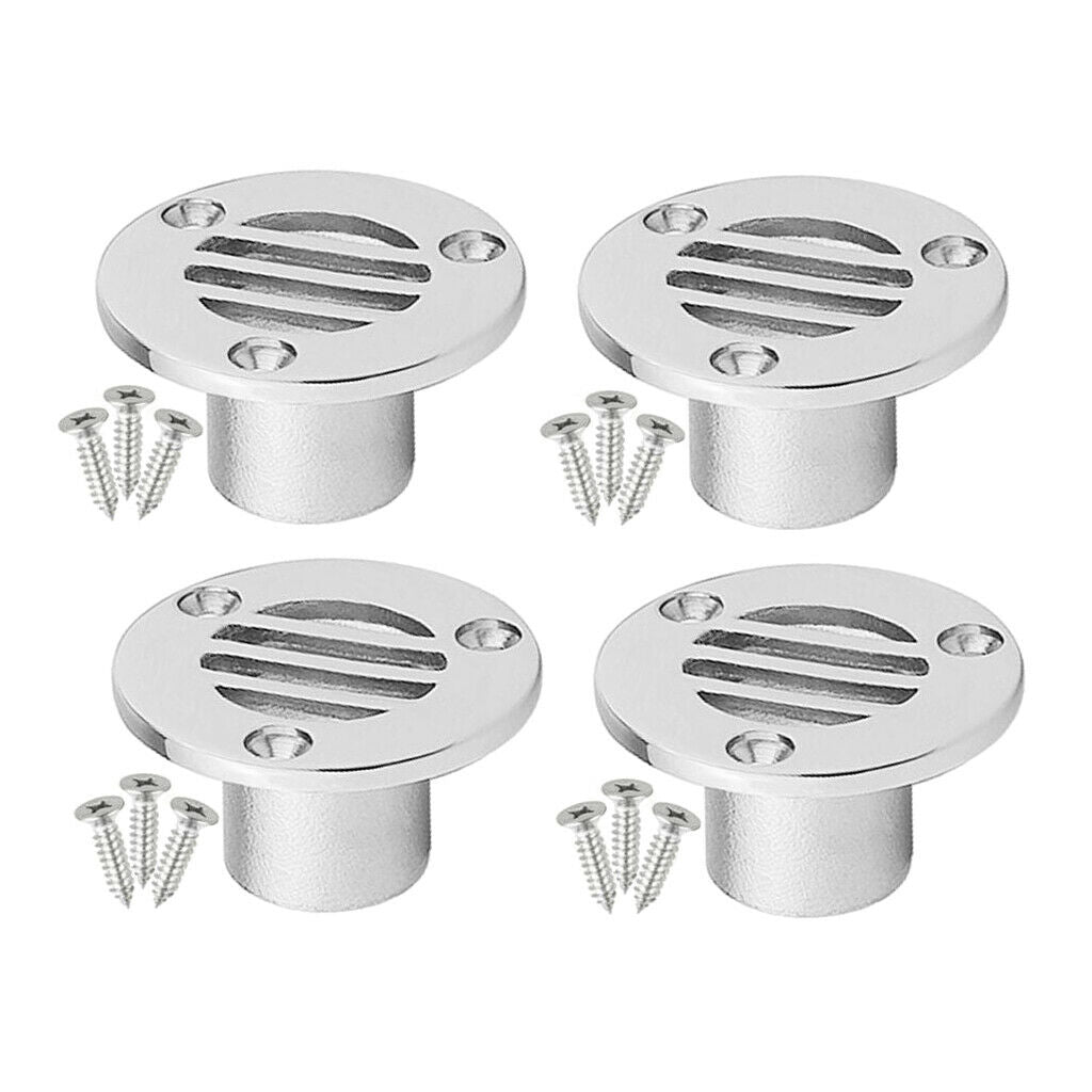 4pcs Floor Drain Marine Grade 316 Stainless Steel Boat Plumbing Fittings 1in