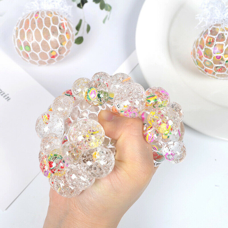 6cm Anti-Stress Ball Funny Fruit Slice Grape Squeeze Mood Autism Kids VenDEAU
