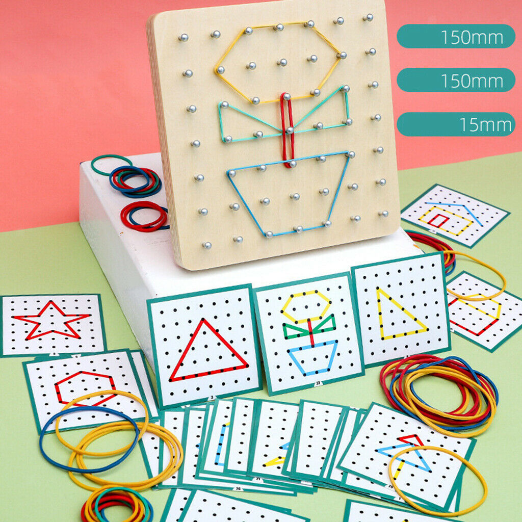 Nail Board Wooden Geoboard Space Imagination Developments Educational Toys