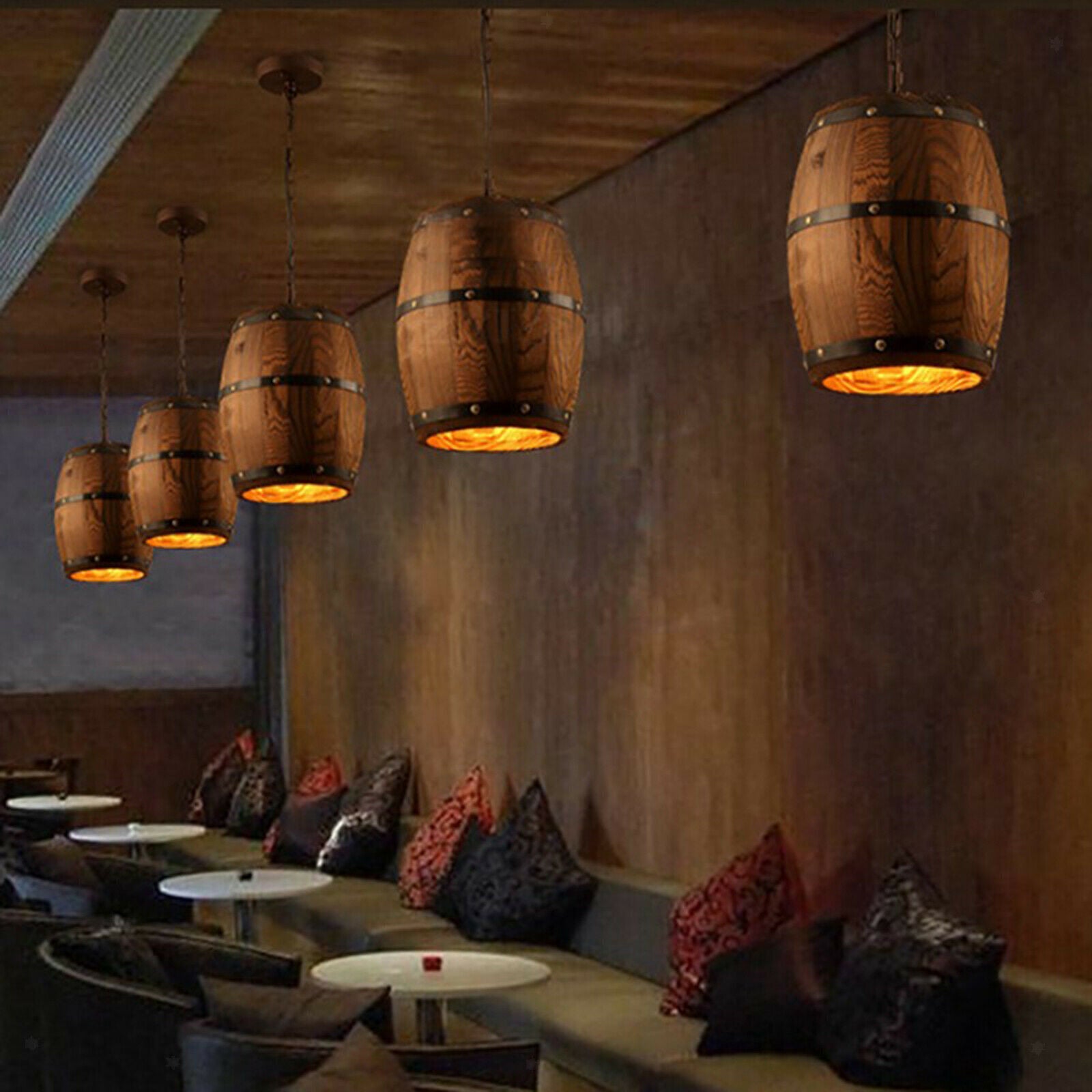 Restaurants Barrel Shape Lampshade Ceiling Light Lamp Shade Hotel Decoration