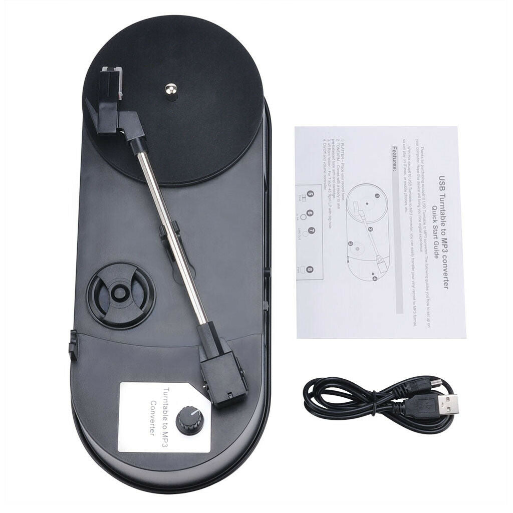Stylish Vinyl Record Player Turntable to MP3 Converter Stereo USB CD Player