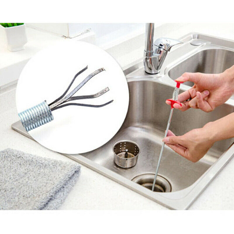 1pc Kitchen Sink Cleaning Hook Sewer Dredging Spring Pipe Hair Dredging T.l8