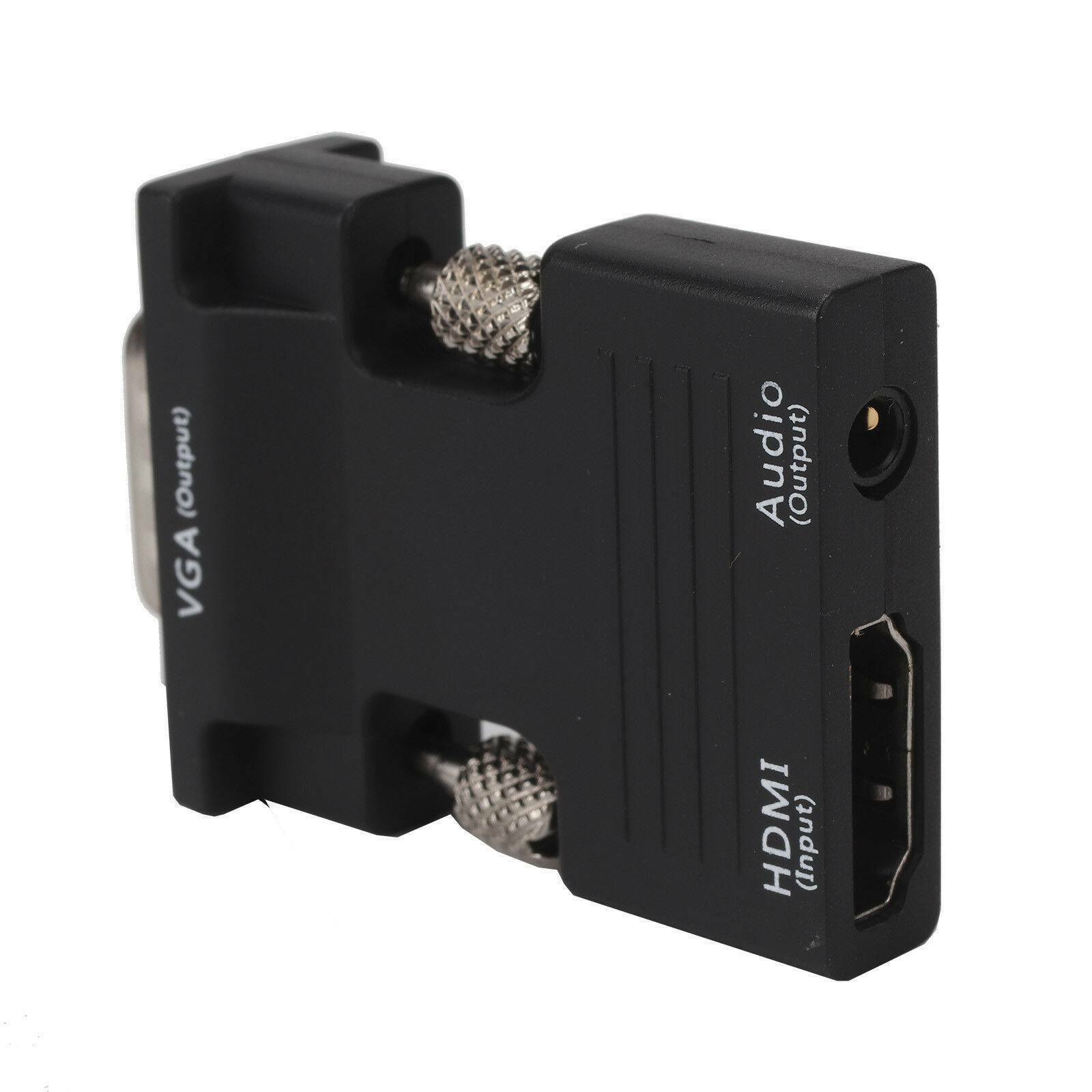 HDMI Female to VGA Male Converter-1080P Signal Output with Audio Adapter Support