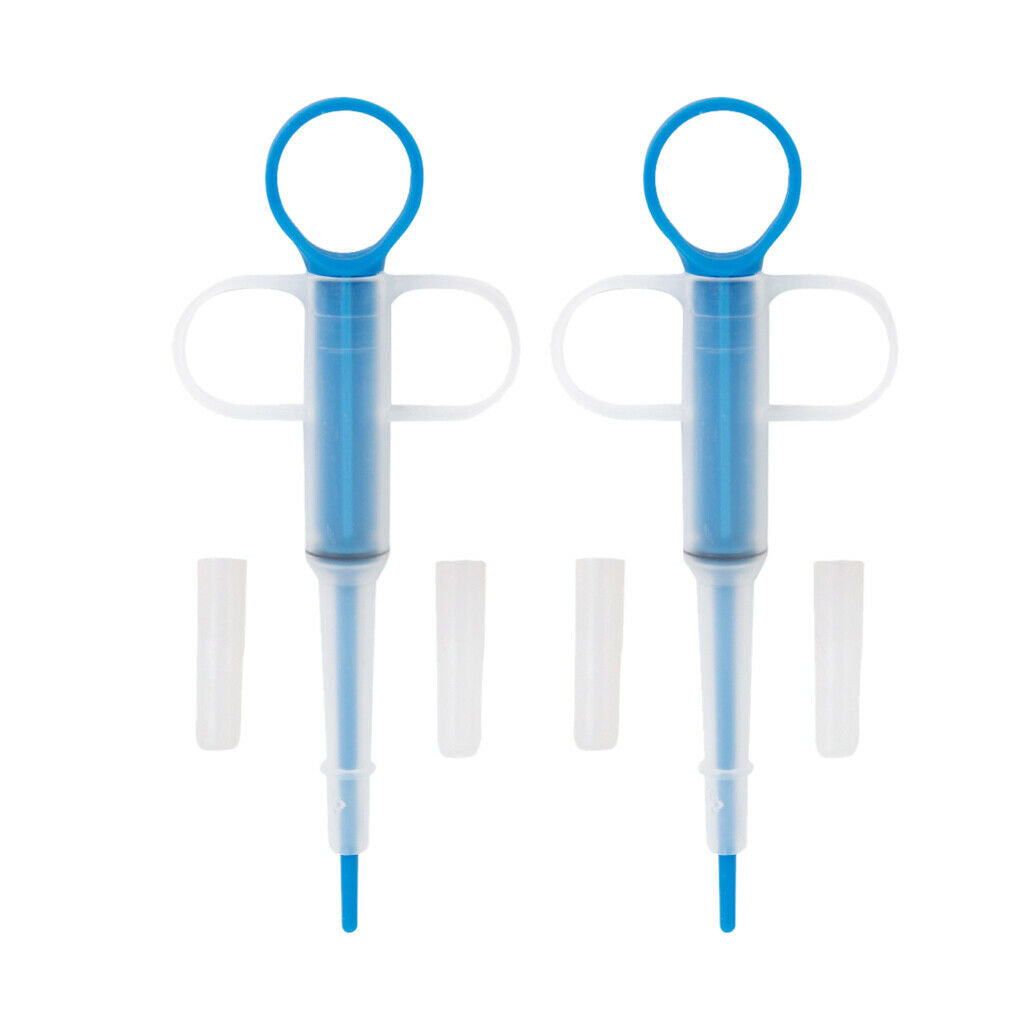 2 in 1 Baby Pet Dog Cat Medication Syringe Capsule Pill Pusher Gun