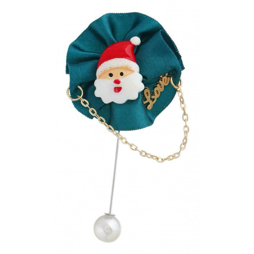 Christmas Themed Brooch Pin Jewelry Collar Dress Scarf Xmas Decoration Green