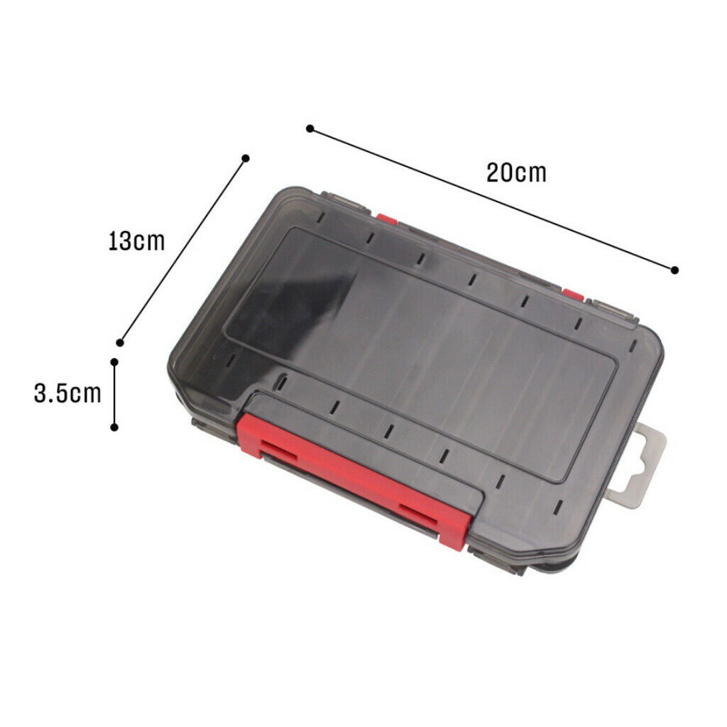 2Set Double Sided Squid Jigs Lure Box Container Organizer Fishing Lure Box
