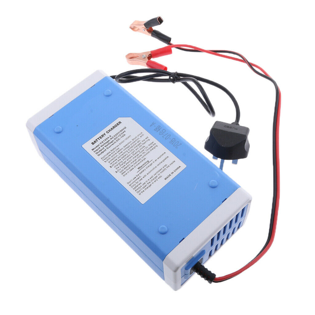 12V-24V 10A Intelligent Pulse Battery Charger/Repair for Electric car UK