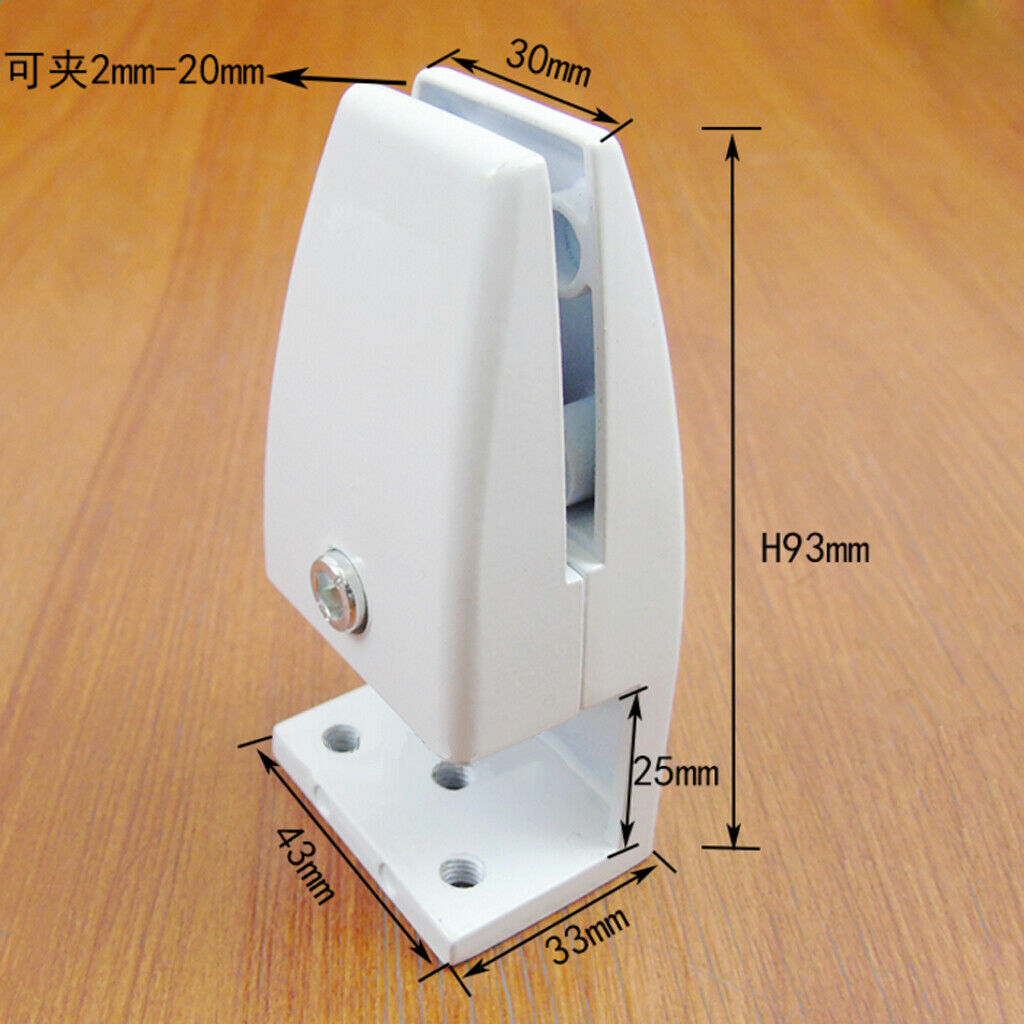 6x Aluminum Alloy Office Desktop Screen Baffle Partition Shelf Clamp Holders