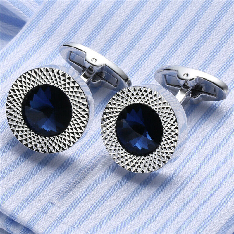 For Men Wedding 2 Pcs Jewelry Party Shirt CufflinksCopper Rhinestone Cuff Link