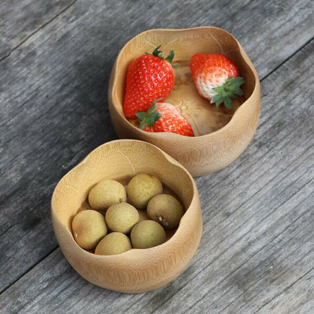 Bamboo Serving Salad Bowl, Snack, Dessert, Appetizer, Bowl, Kitchen Tableware