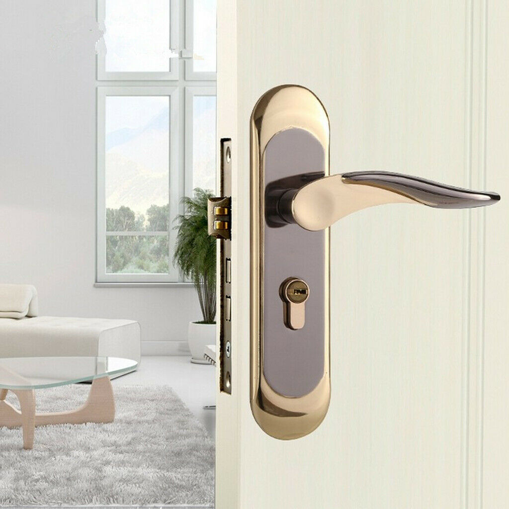 Security Deadbolt Handle Lock Lever Keyed Handleset Door Lock with 3 Keys Set
