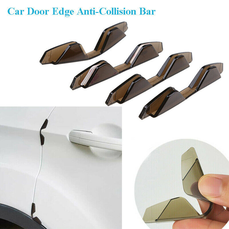 4pcs Brown Car Door Edge Guard Scratch Protector Anti-collision Strip Trims