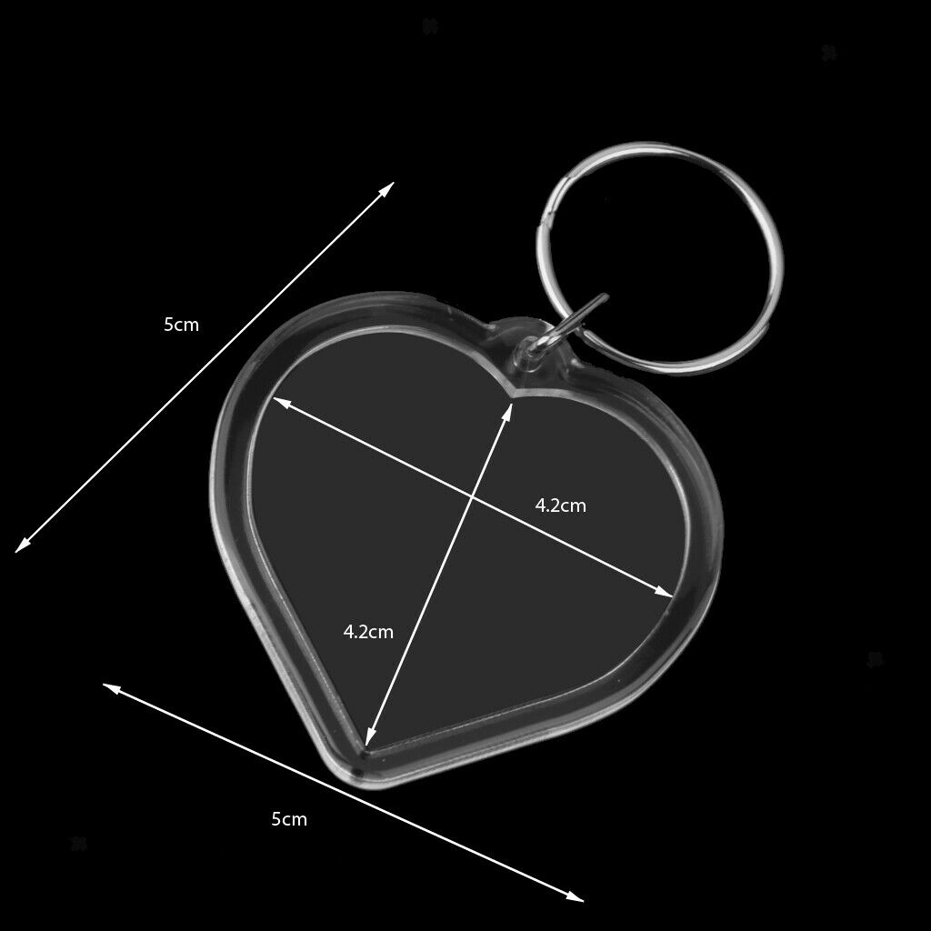 20 Pieces Picture Frame Memorial Keychain Heart Shaped Keychain