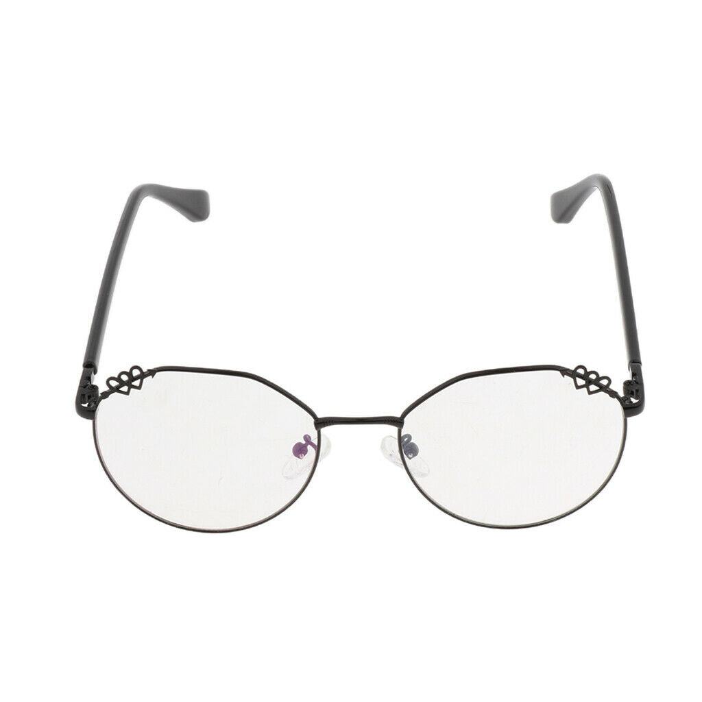 Stainless Steel Spectacles Eyeglasses Frames For Women Men Black