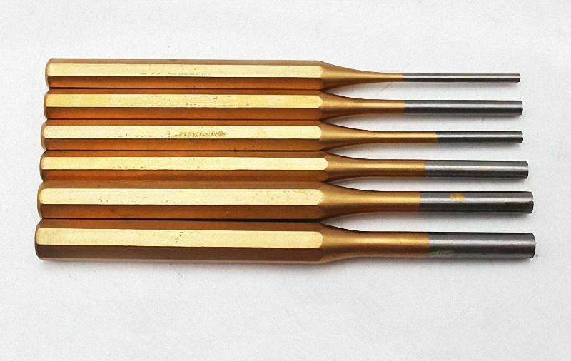 6 Pcs Punch Set 150mm Long Parallel Drifts 2mm 3mm 4mm 5mm 6mm 8mm Pin