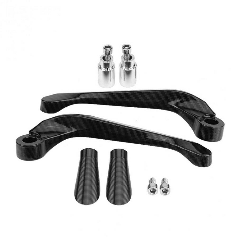 Pair Black Carbon Fiber Aluminum Alloy Motorcycle Brake Clutch Levers Protection
