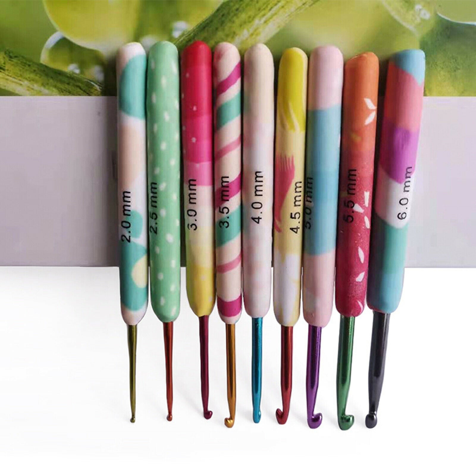 Crochet Hooks Set 9Pcs Knitting Needles for Crocheting Yarn Craft Tool