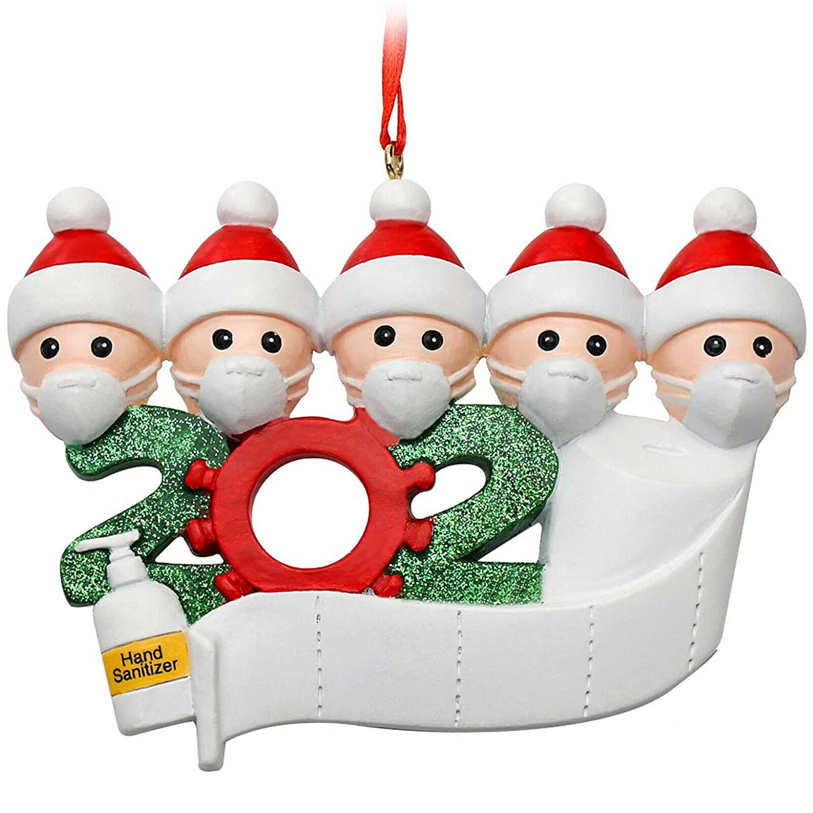 2020 Christmas Tree DIY Hanging Ornament Xmas Family Member of 5