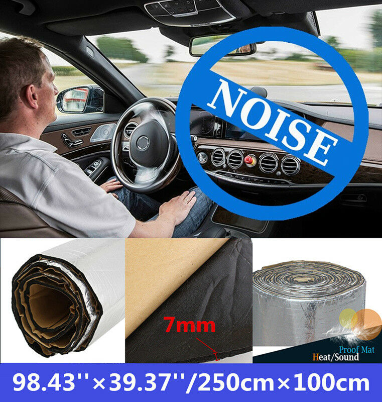 98" Car Firewall Sound Deadener Heat Insulation Deadening Noise Material Mat 7mm