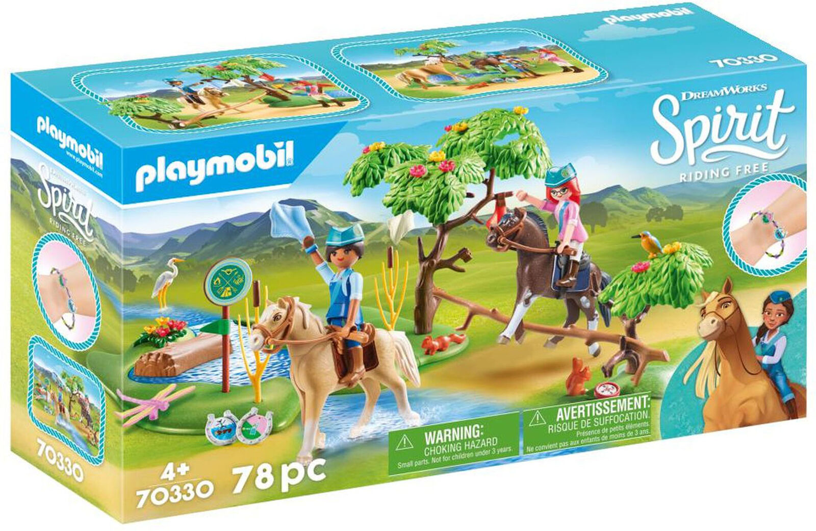 70330 Playmobil DreamWorks SpiritÂ© River Challenge Suitable for ages 4 years and