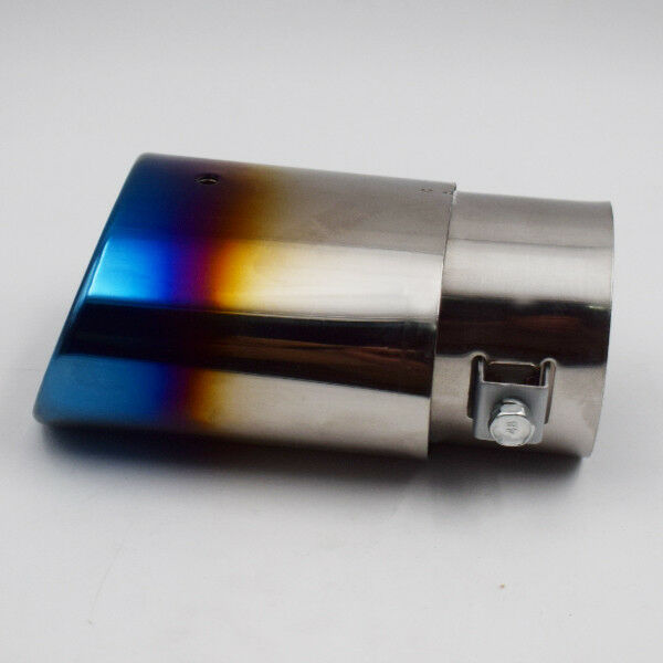 Slant Burnt Titanium Car Stainless Steel Exhaust Tail Pipes Muffler Tips Durable