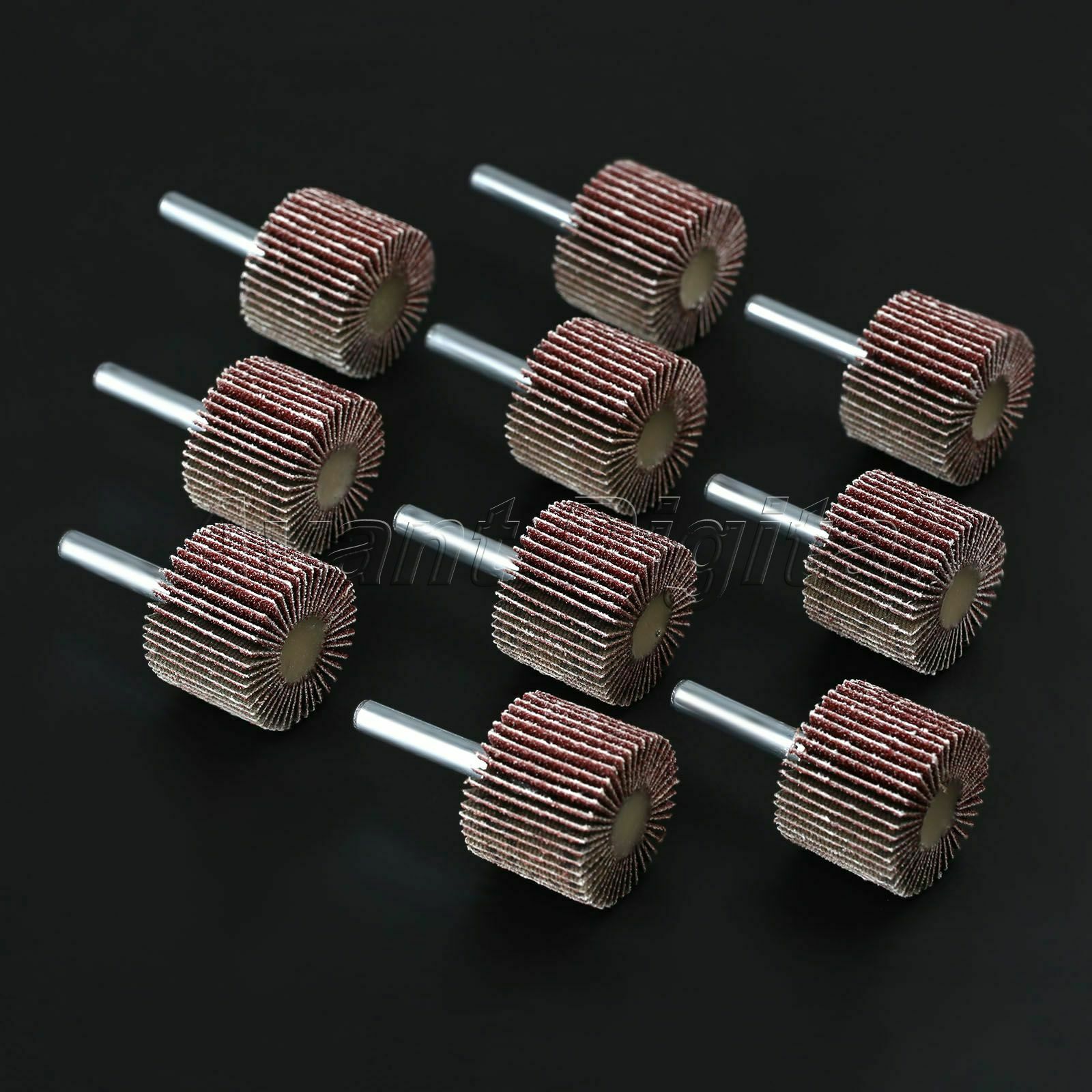 10Pcs 80 Grit Sanding Flap Wheel Disc Polishing Woodworking Grinder Rotary Tool