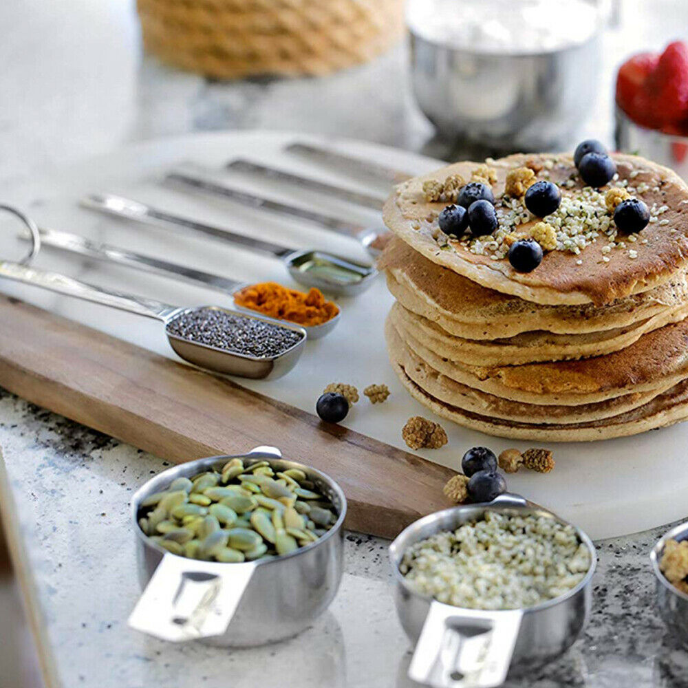 13Pcs Stainless Steel Measuring Cups & Measuring Spoons Set 7 Cups & 6 spoons