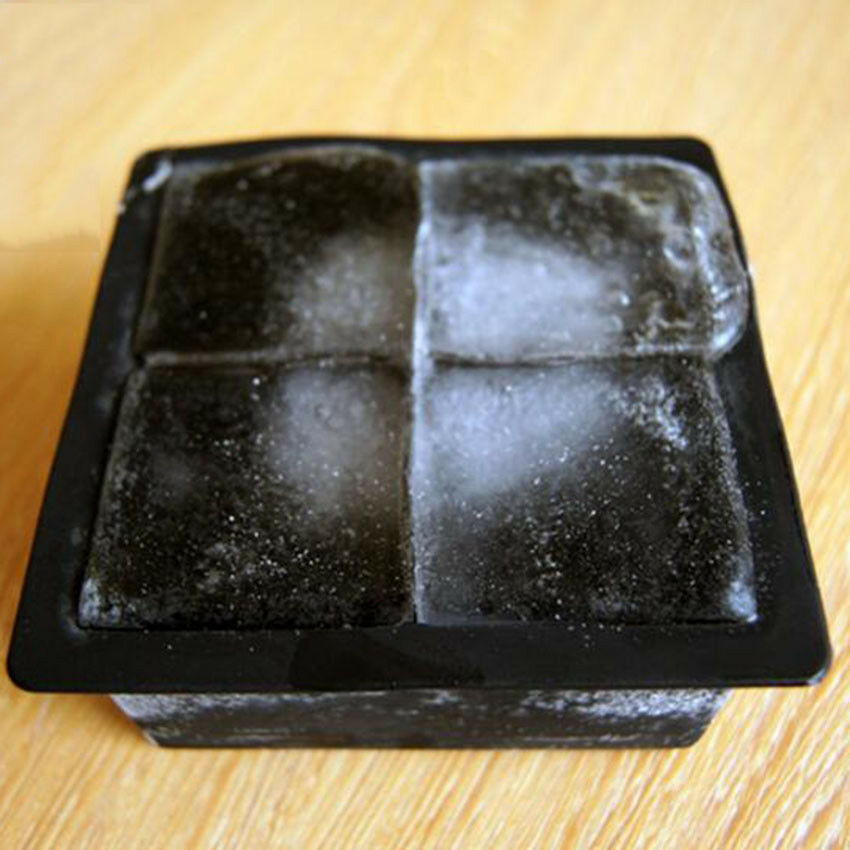 Silicone Ice Cube Square DIY Mould Large Jelly Mold Tray Maker for Cocktail Beer