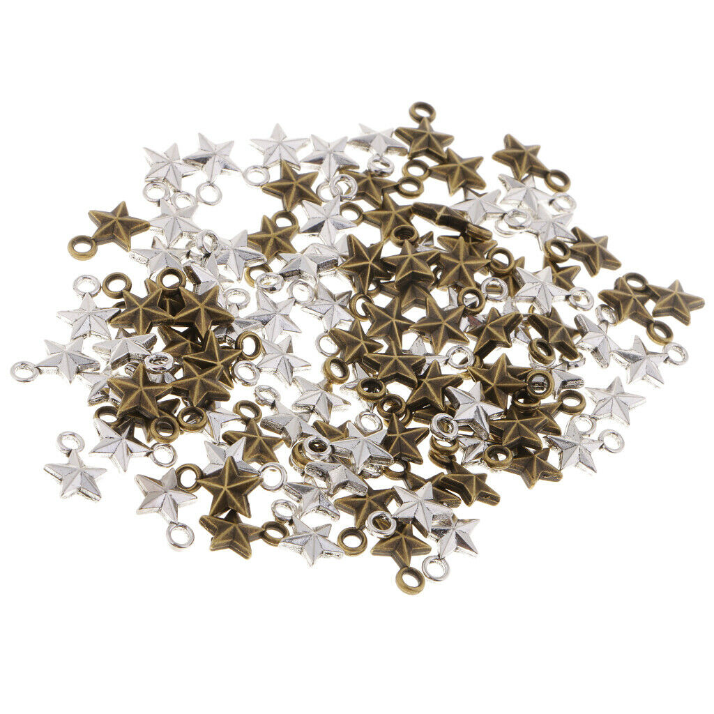 100 pieces Mixed Star Charms pendants for jewelry making