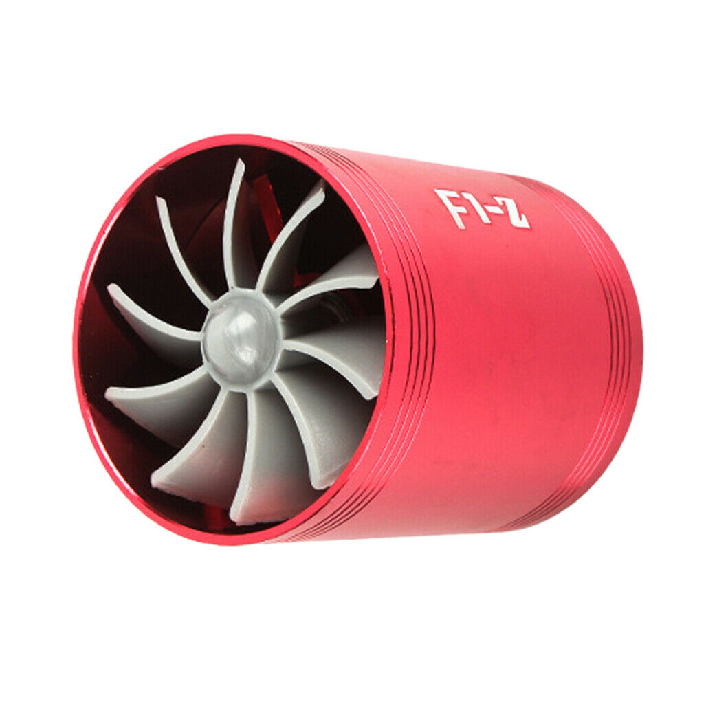 Turbocharger Dual Fan Super Charger Gas Saver Turbo Easy installation Red