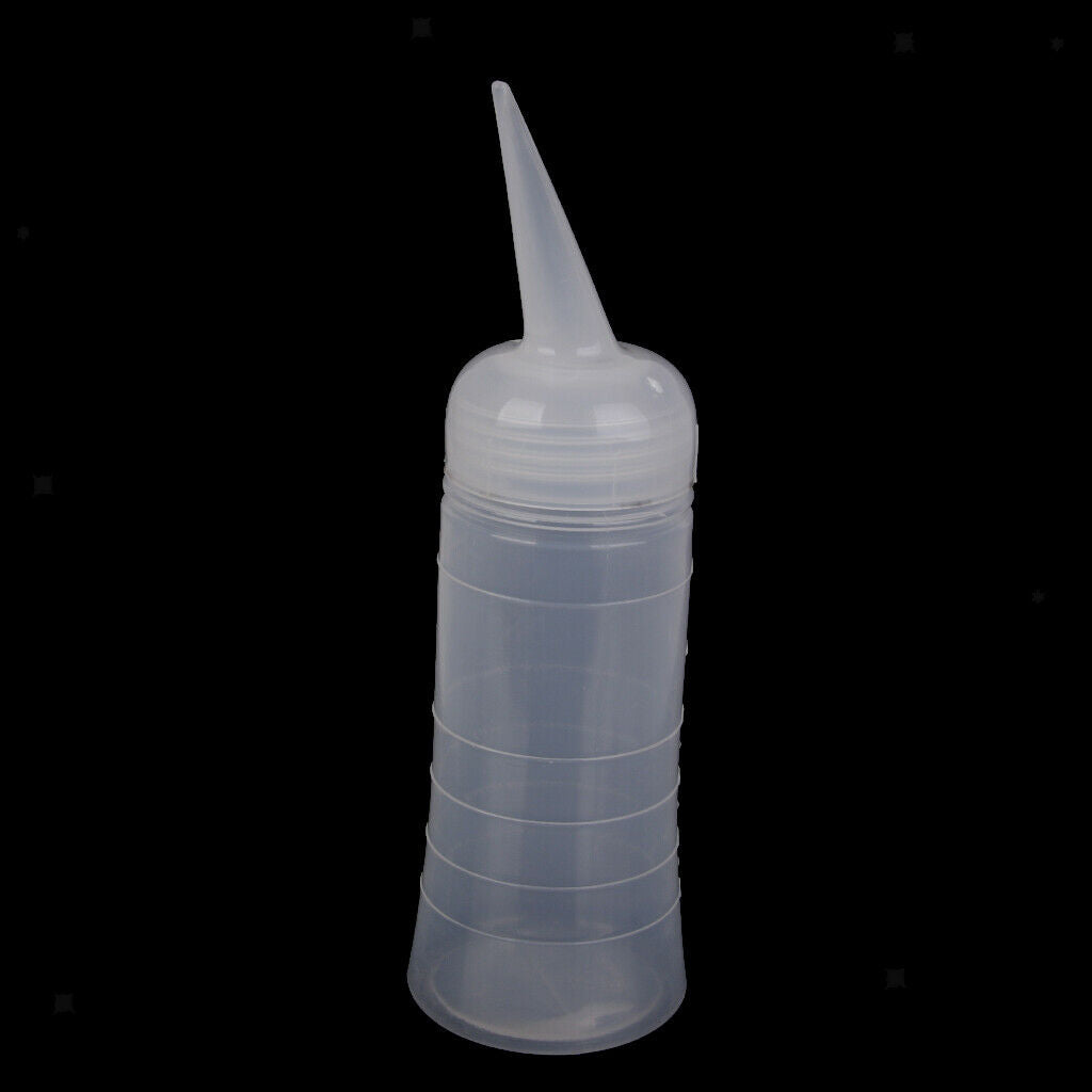 120ml Plastic Salon Hair Color Applicator Bottle Scale Tool With Angled Tip