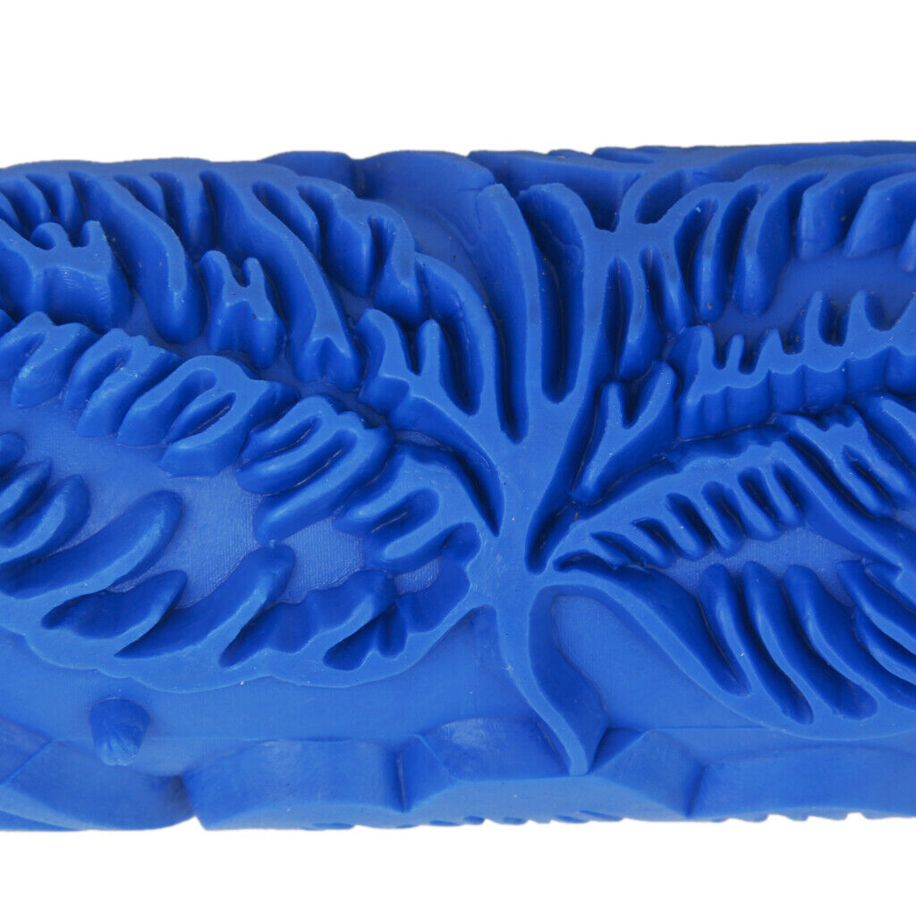 15cm Paint Roller DIY Wall Painting Embossed Pattern Paint Tool Decor Blue