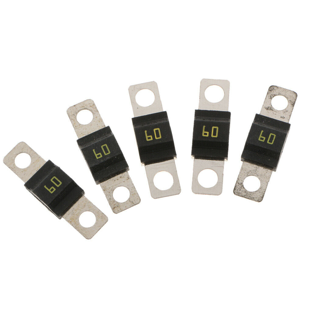 Flat Metal Fuse Slow Bolt Fuses Car Audio Power High Current Fuses 32V 60A