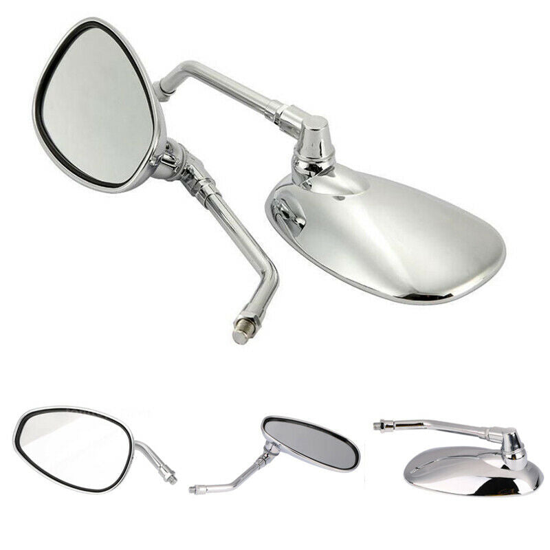 10mm Motorcycle Rear View Mirrors Long Stem For VT750 VT1100 VF750 US DD