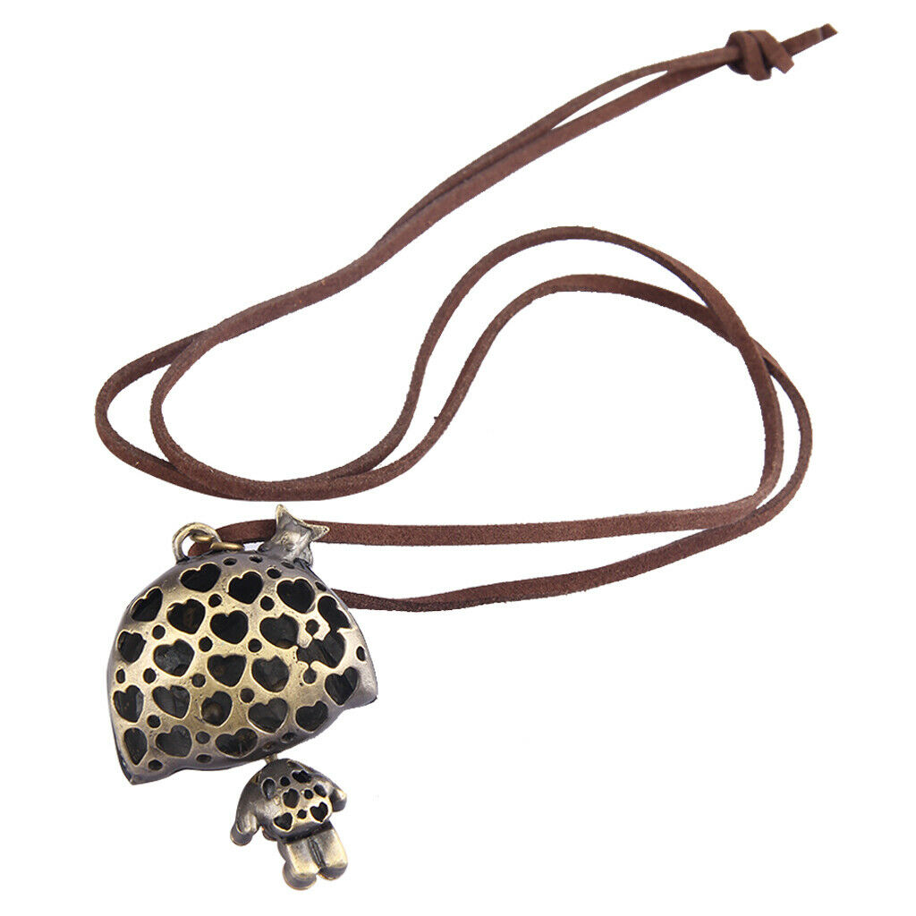 Cute Glasses Girl Pendant Wax Rope Necklace Fashion Jewelry Black