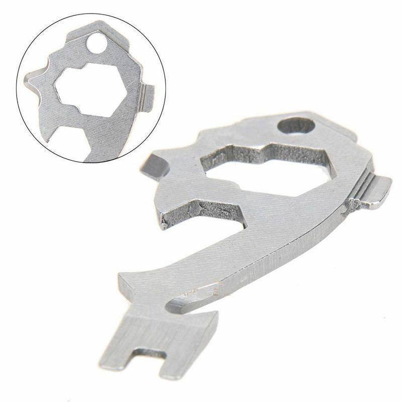 20 In 1 Wrench Opener Multi-tool Pocket Keychain Portable EDC Survival Kit