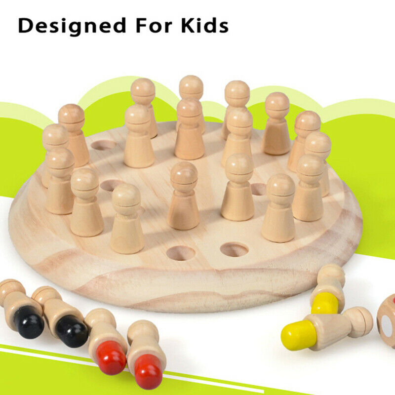 Kids Montessori Educational Wooden Toys Learning Sensory Toys Memory MatchBDAU