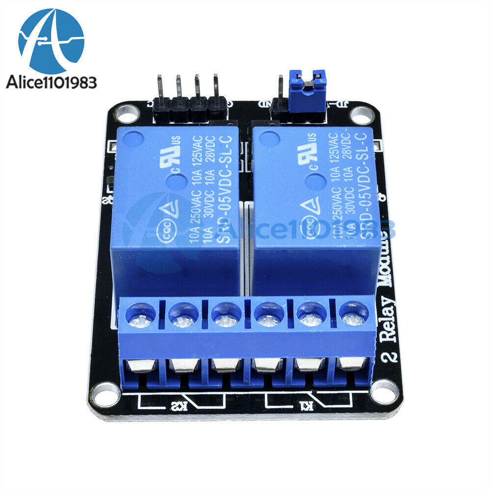 2PCS Two 2 Channel Relay Module 5V With optocoupler For PIC AVR DSP ARM Arduino