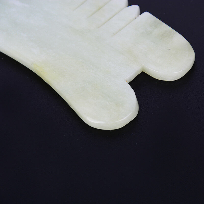 1x jade stone guasha gua sha board comb shape massagecomb health care healthy BD