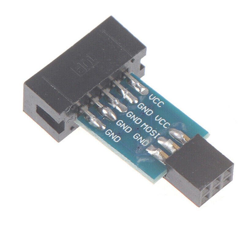 1Pc 10Pin To 6Pin Adapter Board For AVRISP USBASP STK500 Interface Conver ^PE WF
