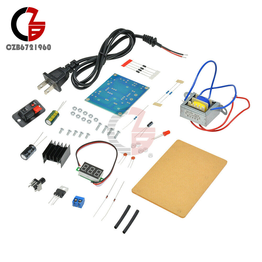 LM317 Adjustable Voltage Power Supply Board Kit Electronics DIY 1.25V-12V