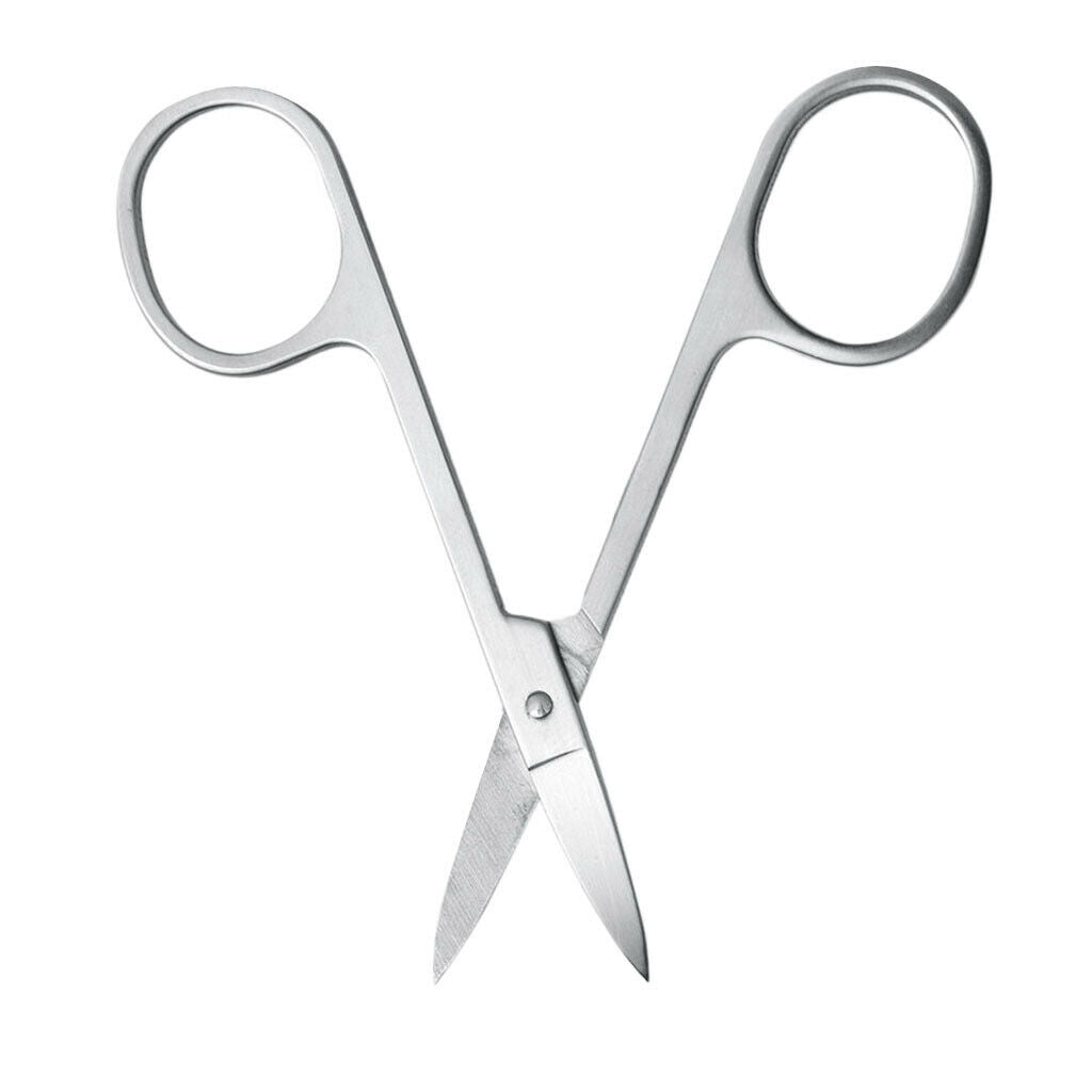 Curved scissors cutter trimmer for eyelashes, eyebrows, nose hair, ear hair and
