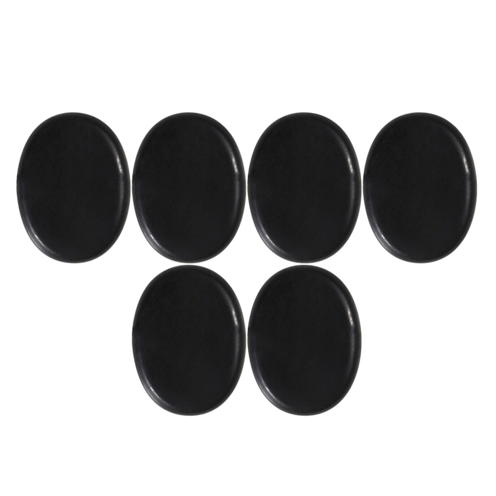 6 Pcs Hot Massage Stone Set Natural Basalt Warmer Rock Kit Salon Home Spa  - 4 x