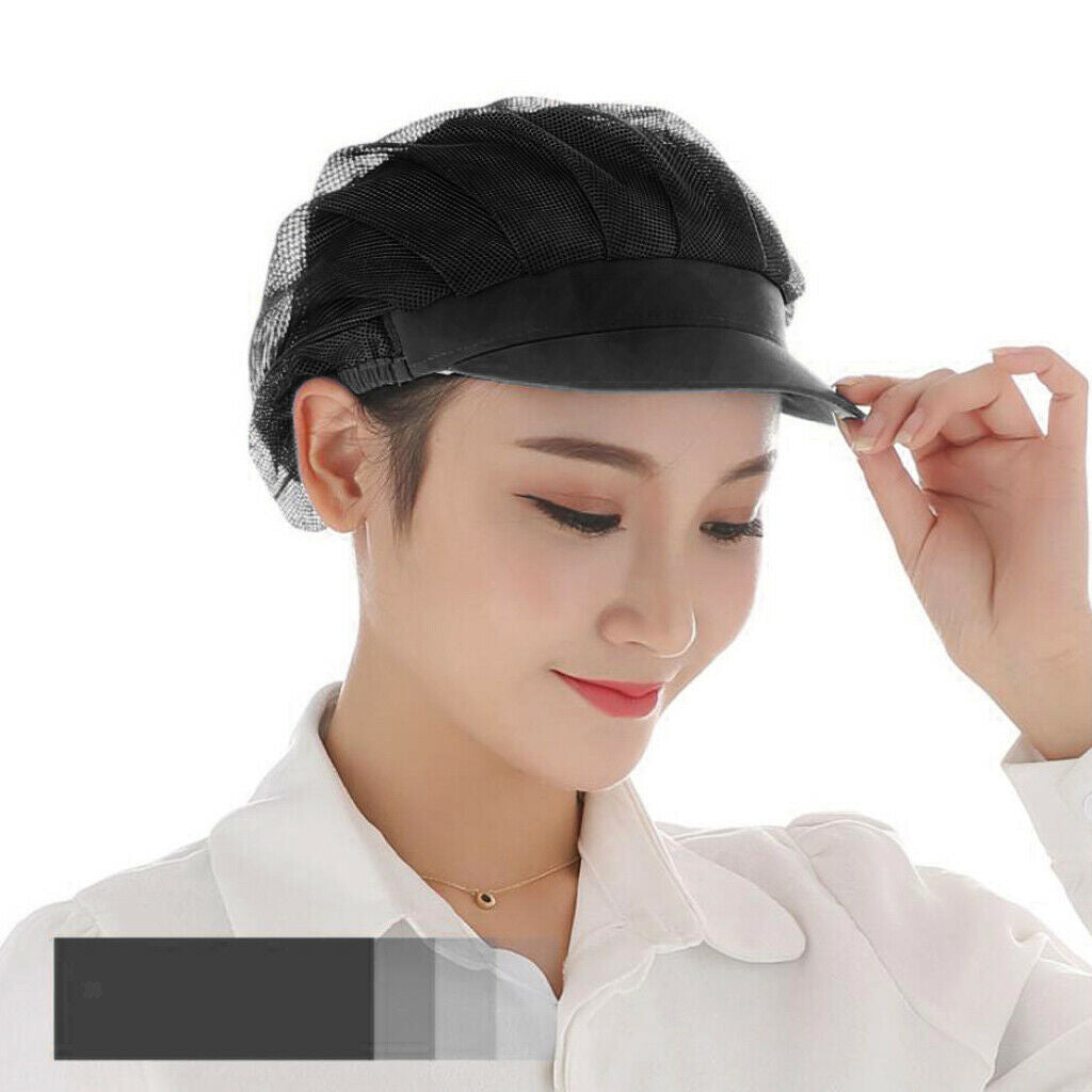10xCook Adjustable Men Women Kitchen Baker Chef Elastic   Hat Black C