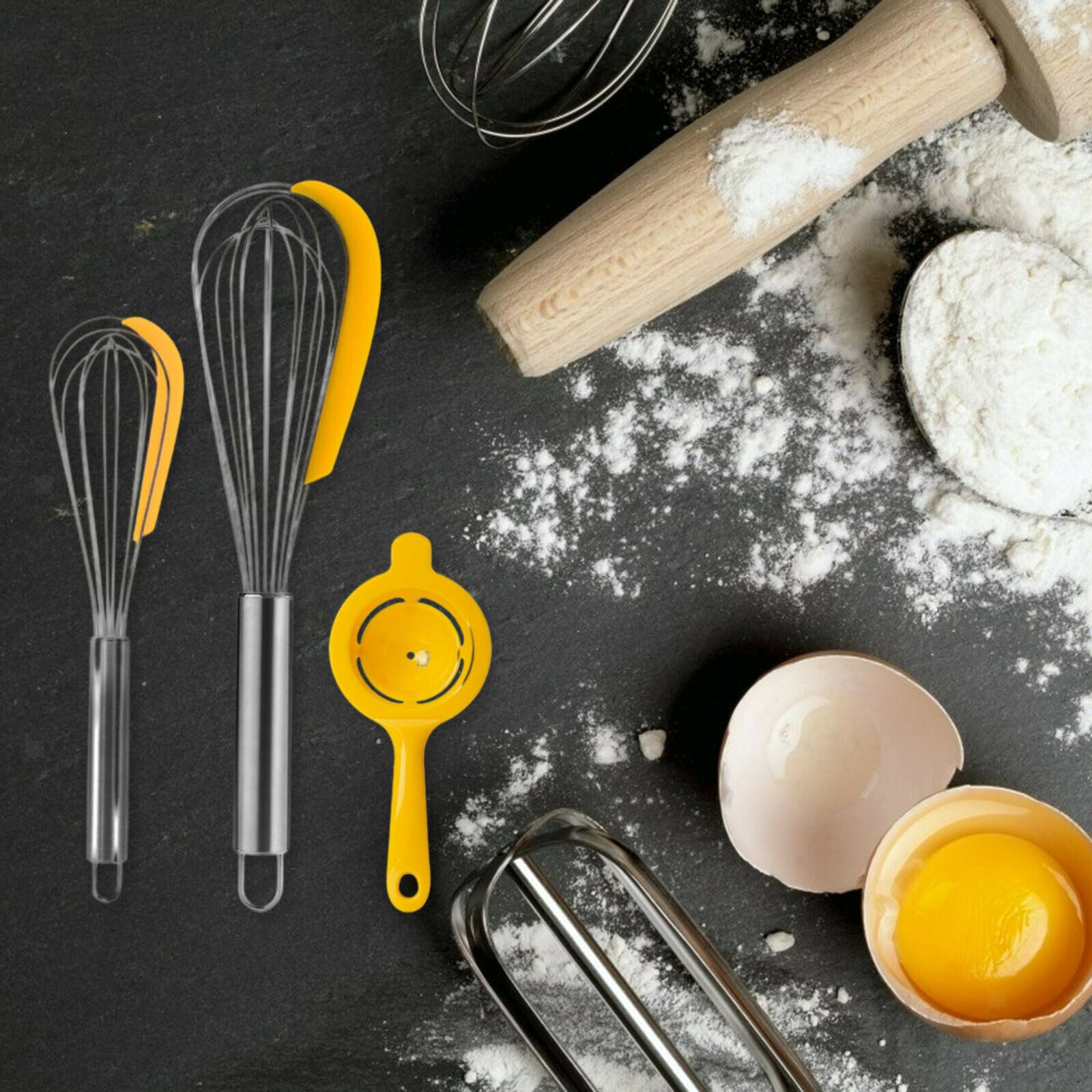 Egg Beater Egg Blender Built-in Scraper Hand Mixer Whisk Blender for Kitchen